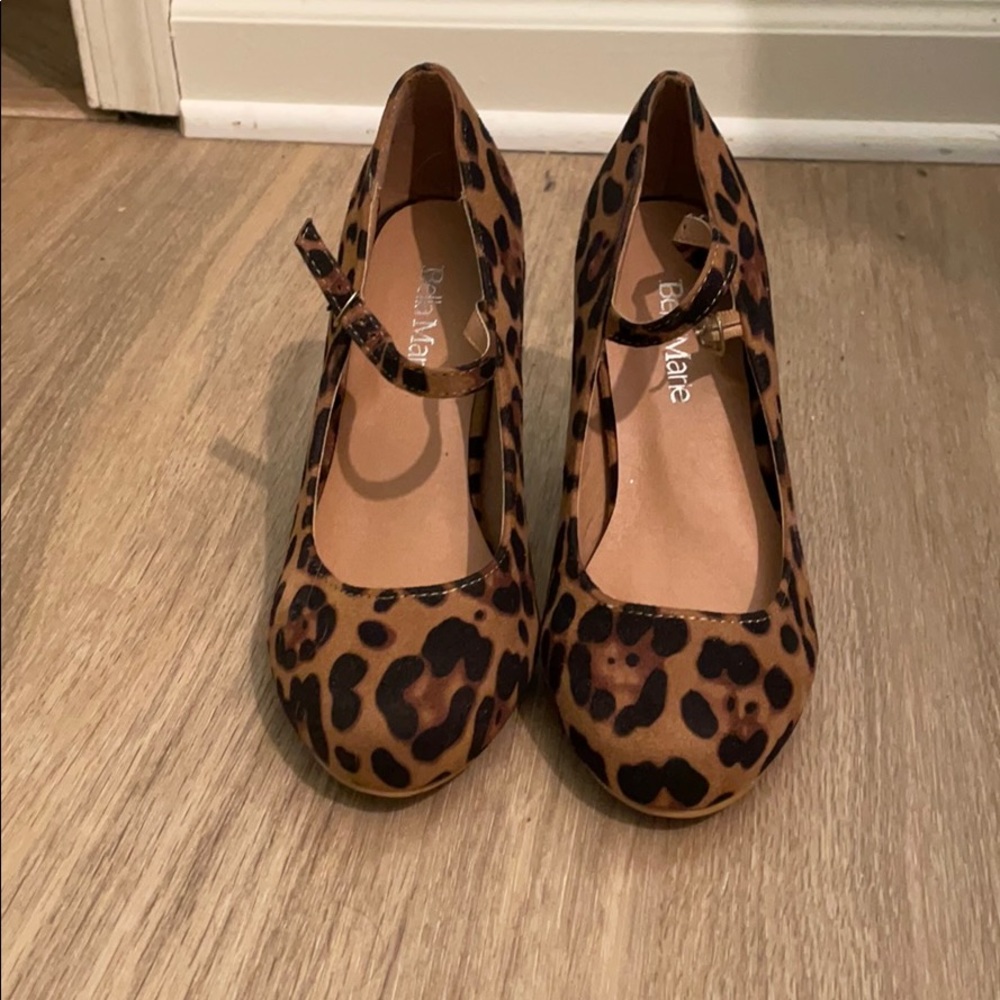Leopard Suede Low Heel Rockabilly Pumps - Picture 14 of 14